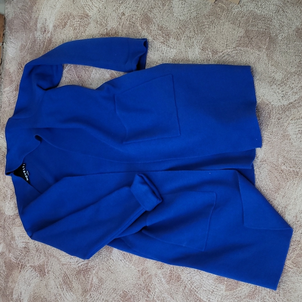 RW&Co. Long Blue Sweater Coat